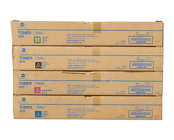 Konica Minolta TN324 Complete CMYK Toner Cartridges Set - Copiers